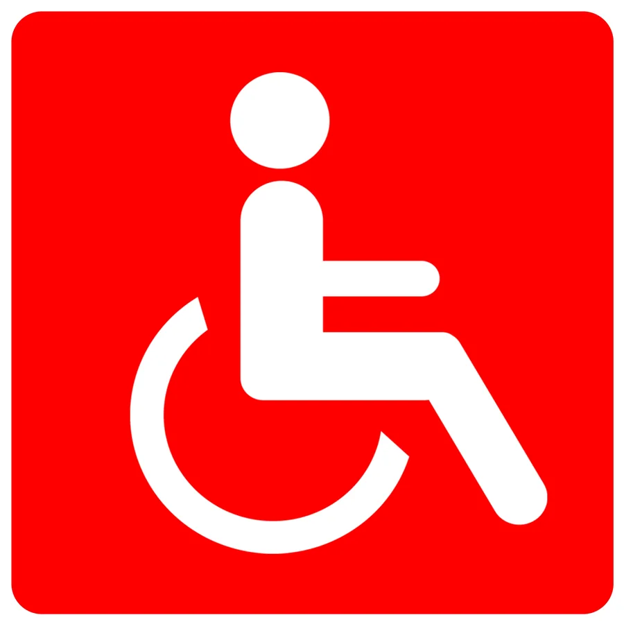 Accessible Red Icon — Other Safety Signs safety sign