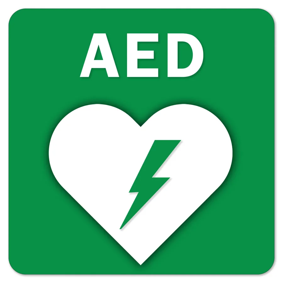 AED Heart Symbol — First Aid Signs safety sign