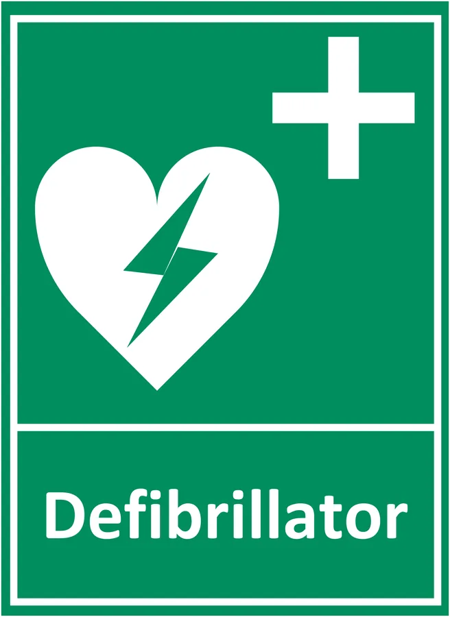 AED Green Sign — First Aid Signs safety sign