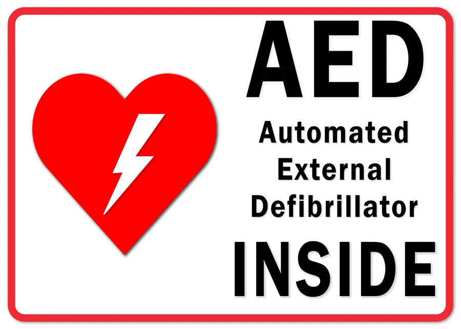 AED Inside Sign — First Aid Signs safety sign