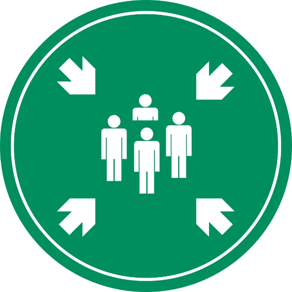 Workplace Assembly — Exit & Evacuation safety sign