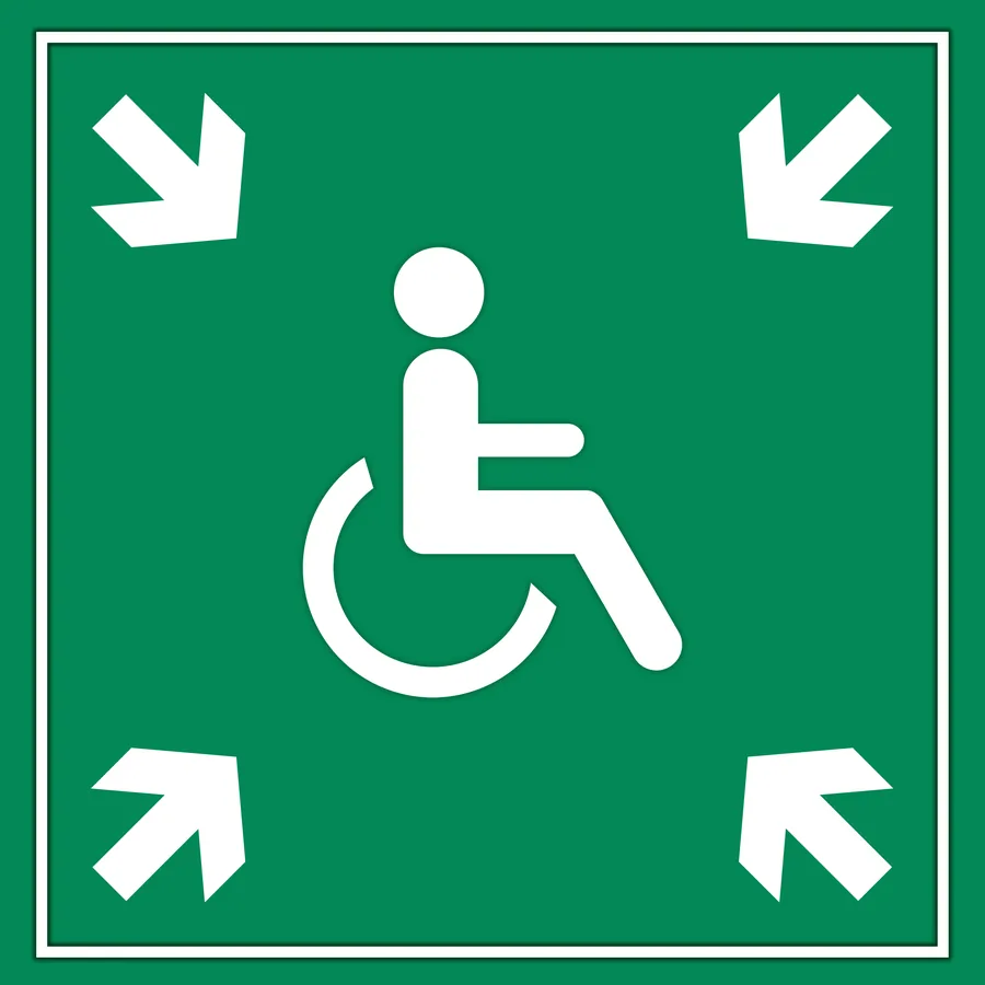 Assisted Evacuation — Exit & Evacuation safety sign