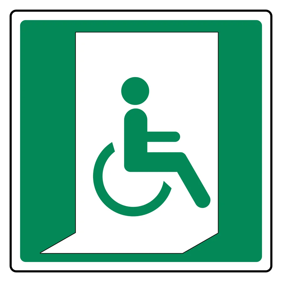 Assisted Evacuation — Exit & Evacuation safety sign