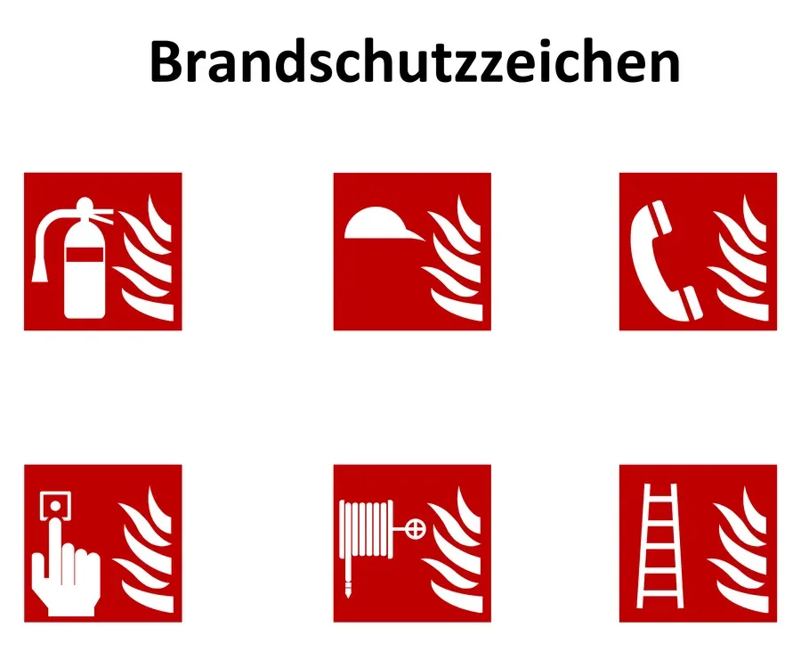 Brandschutzzeichen Set — Fire Safety safety sign