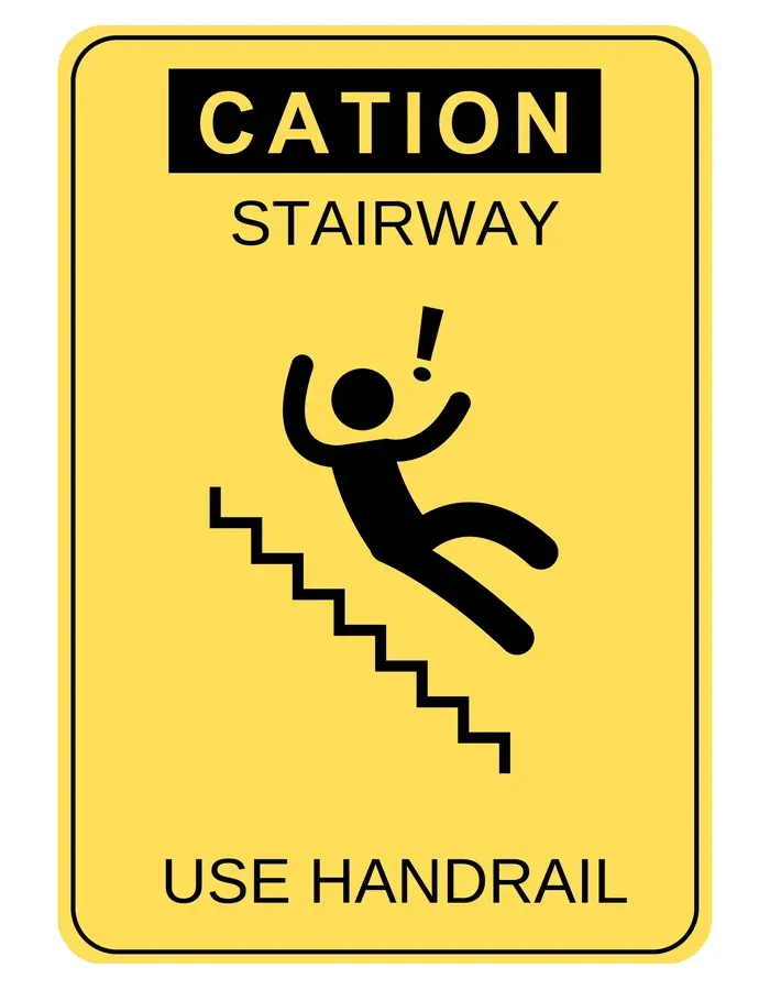 Use Handrail Caution — Warning Signs safety sign