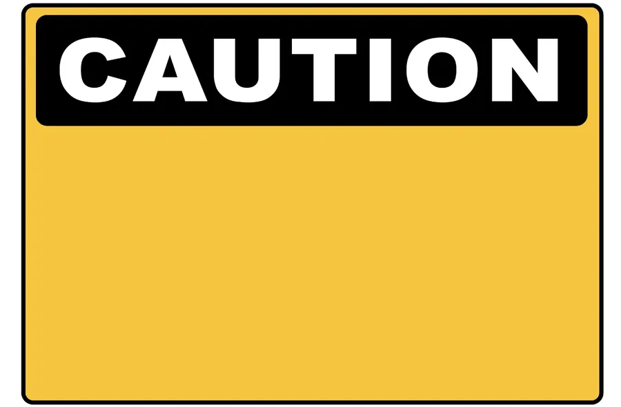 Blank Caution Template — Warning Signs safety sign