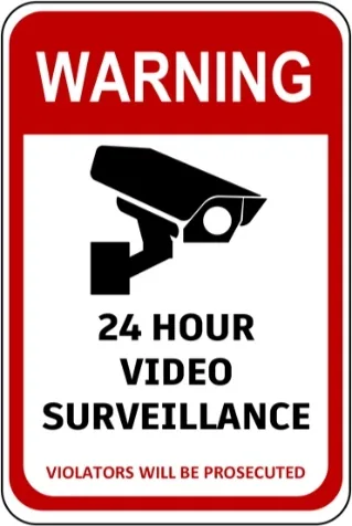 24hr Surveillance Sign — Warning Signs safety sign