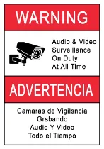 Bilingual CCTV Sign — Warning Signs safety sign