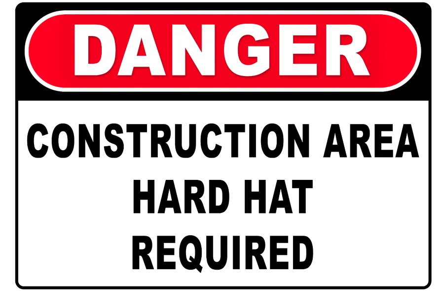 Construction Hard Hat — PPE Signs safety sign
