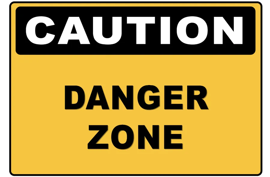 Danger Zone Caution — Hazard Signs safety sign