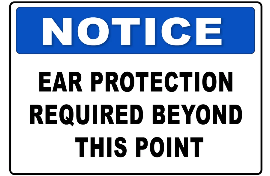 Ear Protection Notice — PPE Signs safety sign