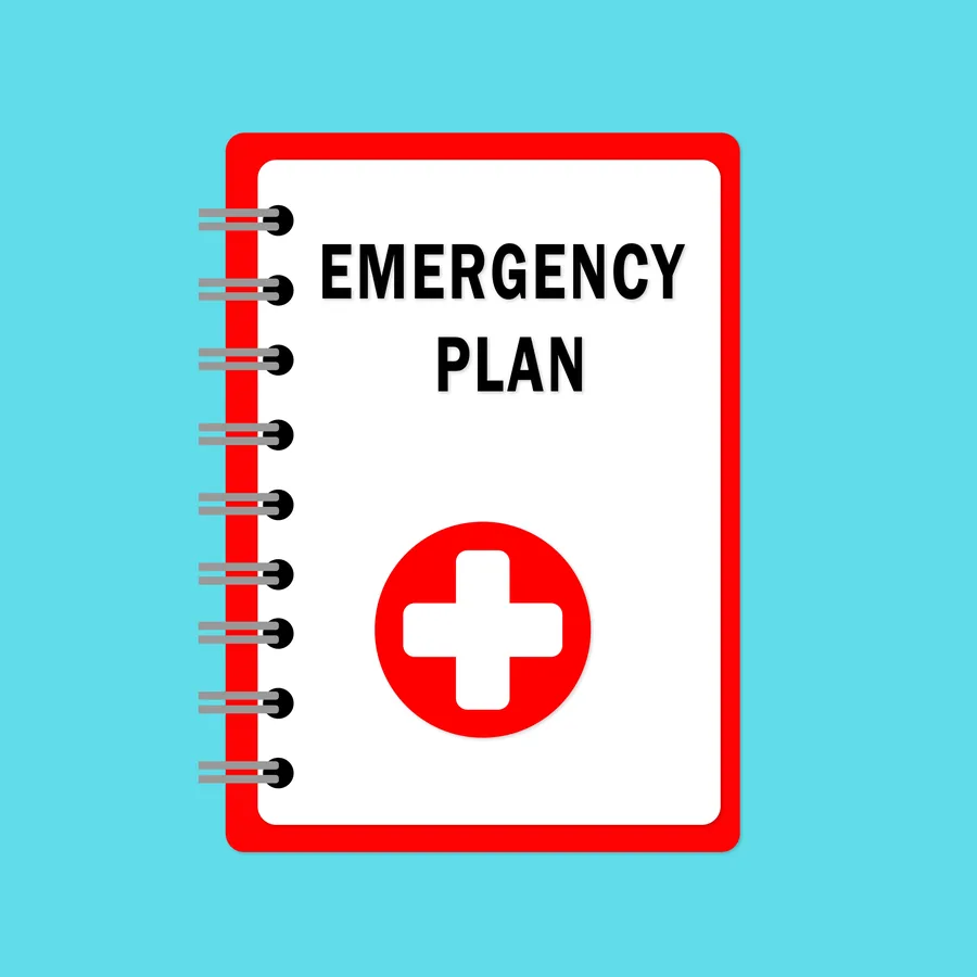Emergency Plan — Workplace Safety safety sign