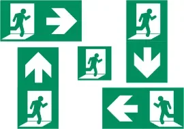 Evac Direction Icons — Exit & Evacuation safety sign