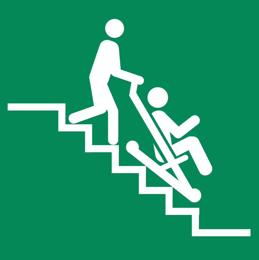 Evacuation Chair — Exit & Evacuation safety sign
