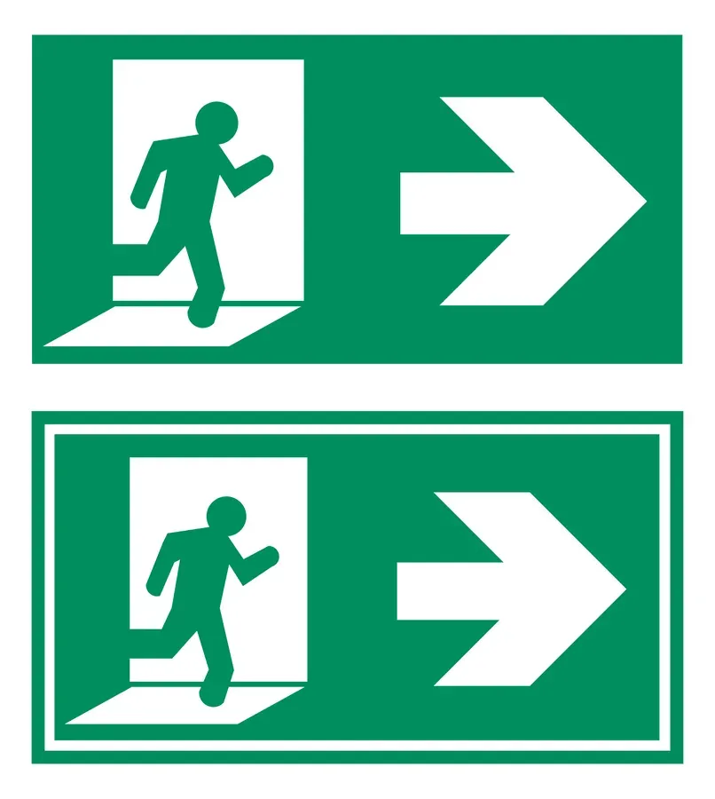 Evacuation Route — Exit & Evacuation safety sign
