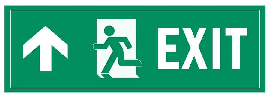 Exit Arrow Sign — Exit & Evacuation safety sign