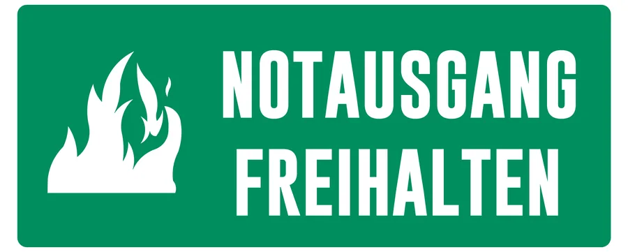 Keep Exit Clear — Exit & Evacuation safety sign