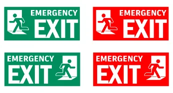Exit Sign Set — Exit & Evacuation safety sign