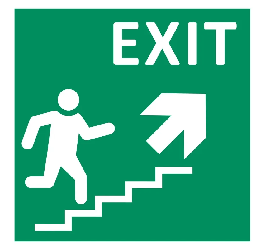 Exit Stairway Sign — Exit & Evacuation safety sign