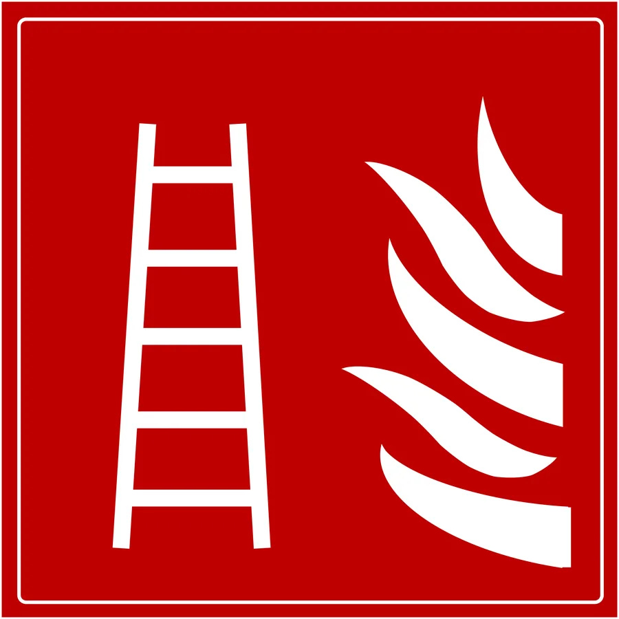 Escape Ladder Sign — Fire Safety safety sign