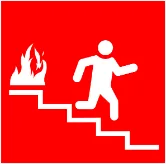 Fire Exit Red Sign — Exit & Evacuation safety sign