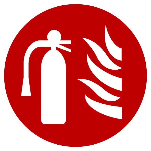 Round Extinguisher — Fire Safety safety sign