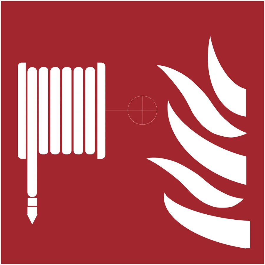 Hose Reel Symbol — Fire Safety safety sign