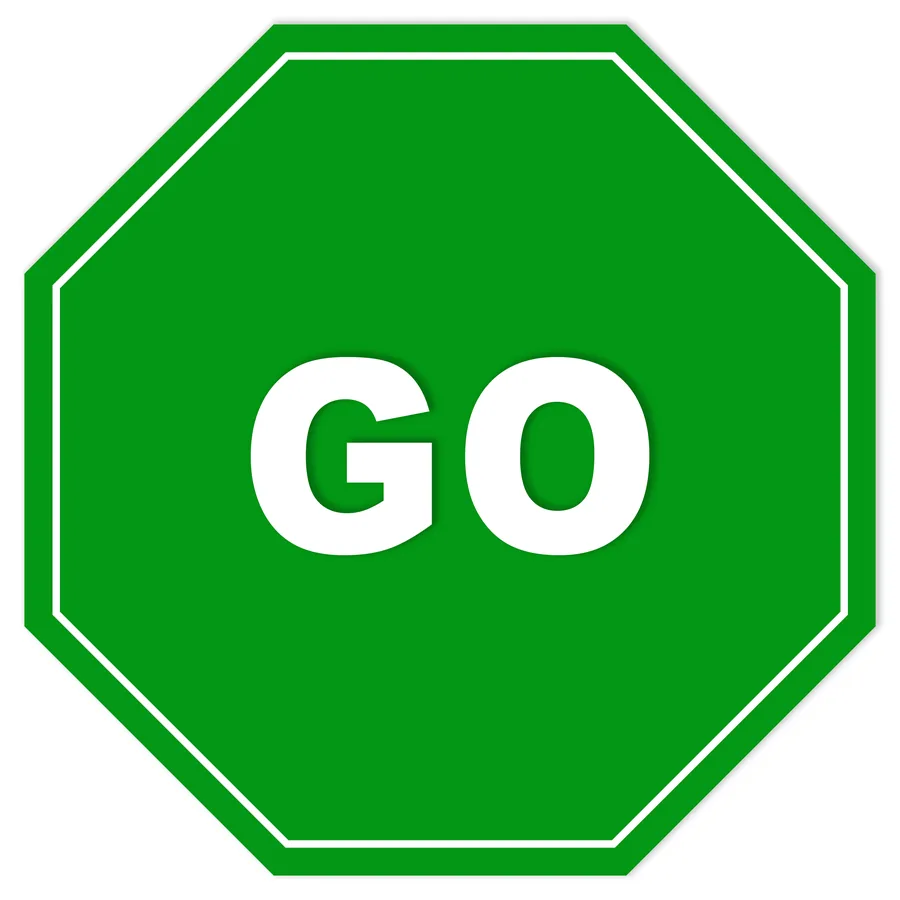 Go Sign Octagon — Mandatory Signs safety sign