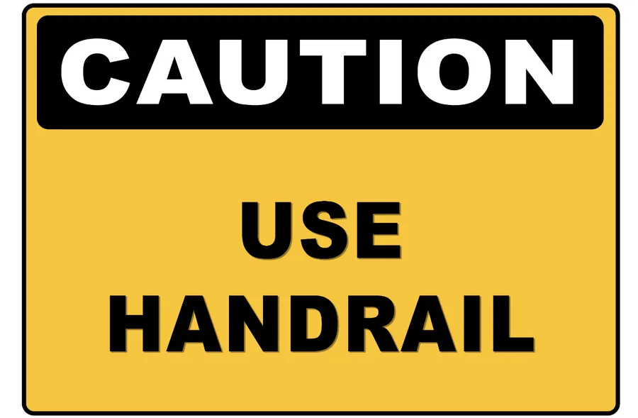 Handrail Caution Sign — Mandatory Signs safety sign