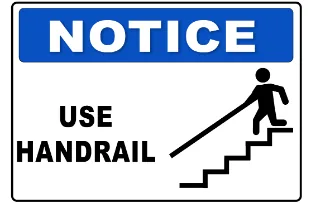 Handrail Notice Sign — Mandatory Signs safety sign
