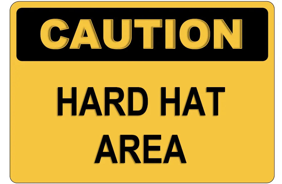 Hard Hat Area Sign — PPE Signs safety sign