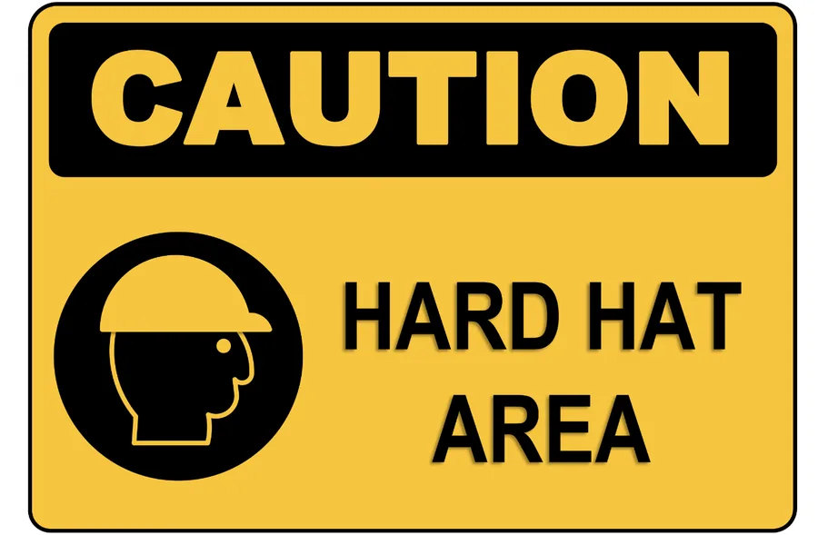 Hard Hat Area Notice — PPE Signs safety sign