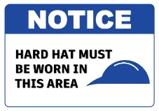 Hard Hat Required — PPE Signs safety sign