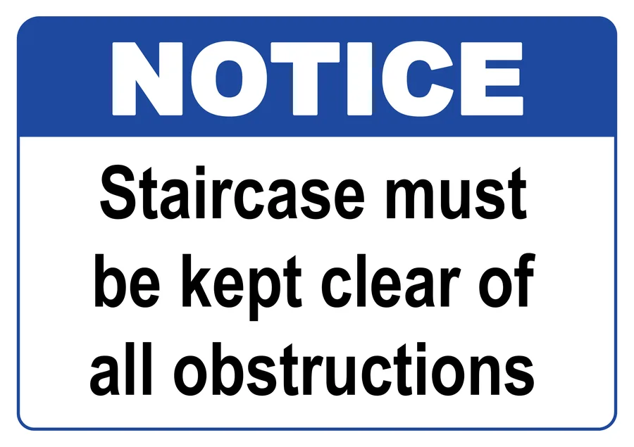 Keep Stairs Clear — Workplace Safety safety sign