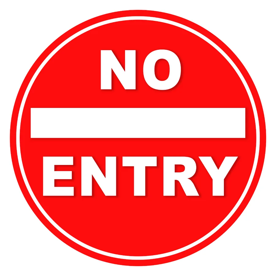 Red No Entry Circle — Prohibition Signs safety sign