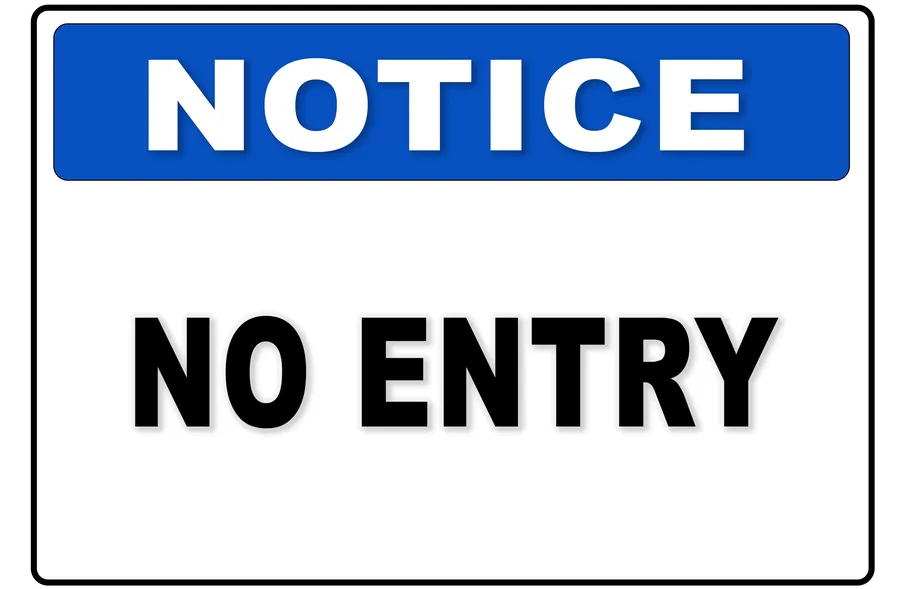 No Entry Notice Sign — Prohibition Signs safety sign
