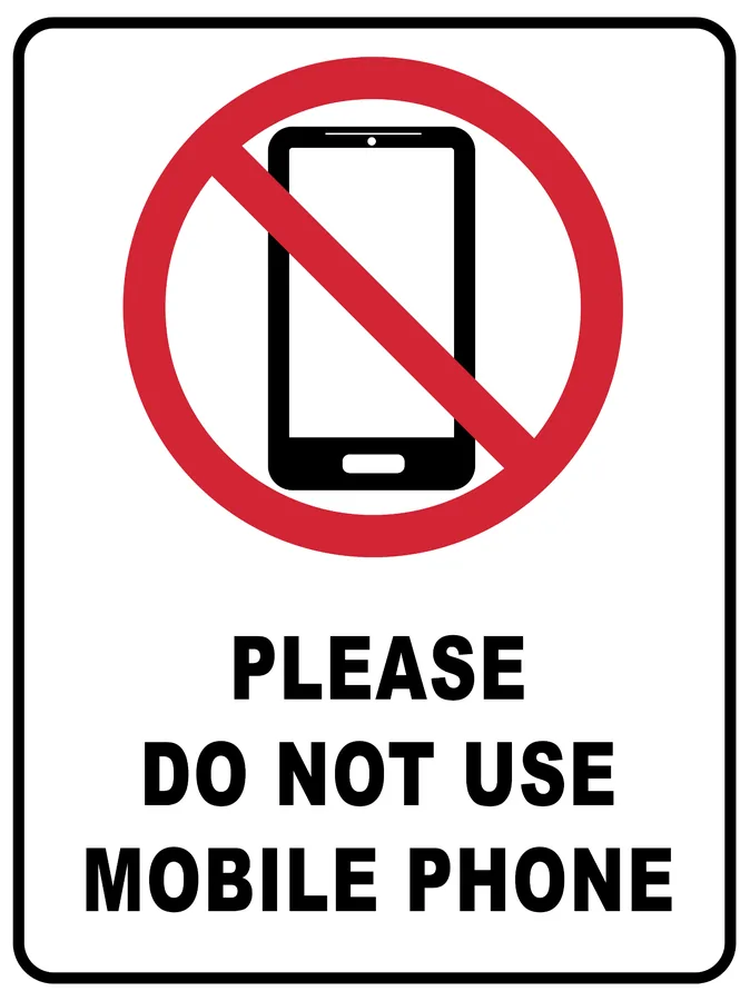No Mobile Phone Icon — Prohibition Signs safety sign