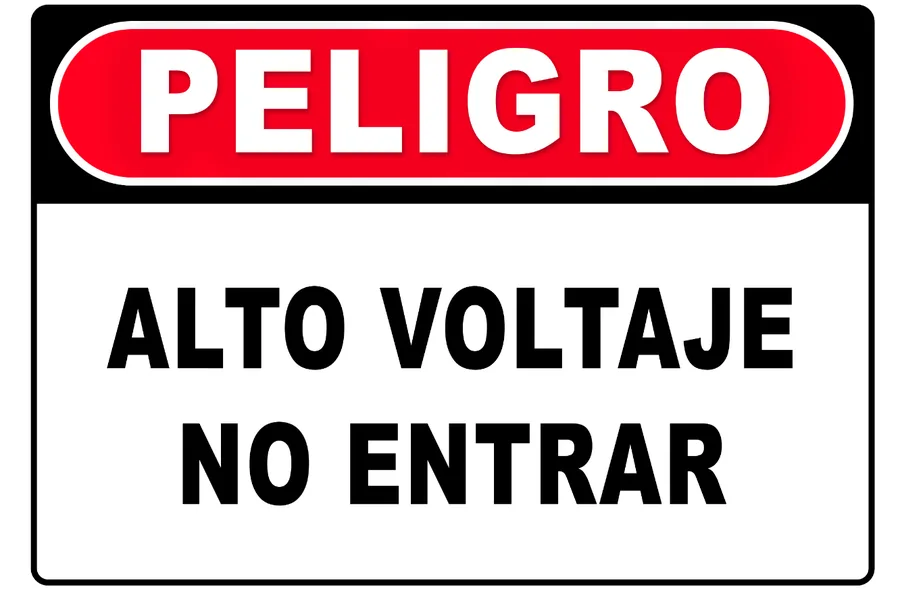 Peligro Alto Voltaje — Electrical Safety safety sign