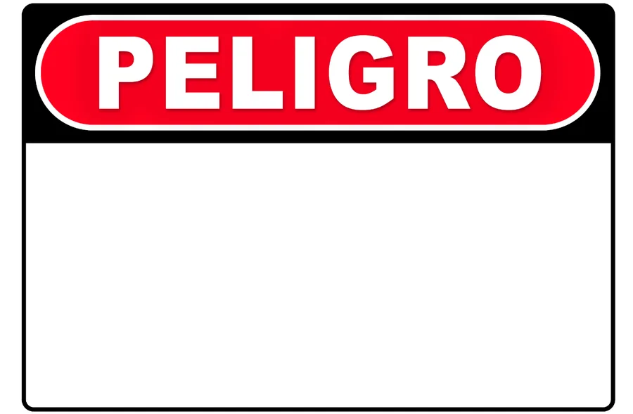 Peligro Blank Template — Hazard Signs safety sign