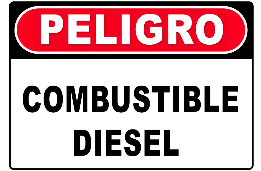 Peligro Combustible — Hazard Signs safety sign