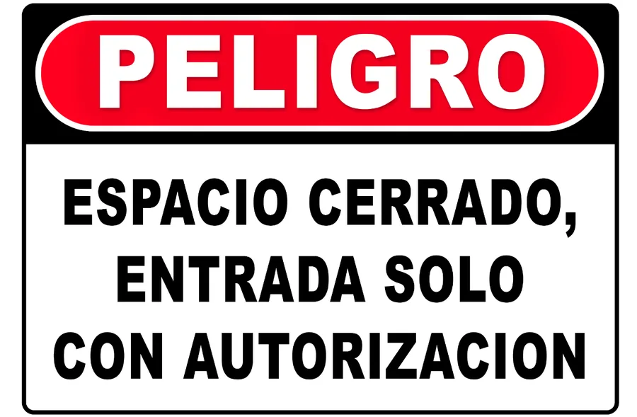 Espacio Cerrado — Prohibition Signs safety sign