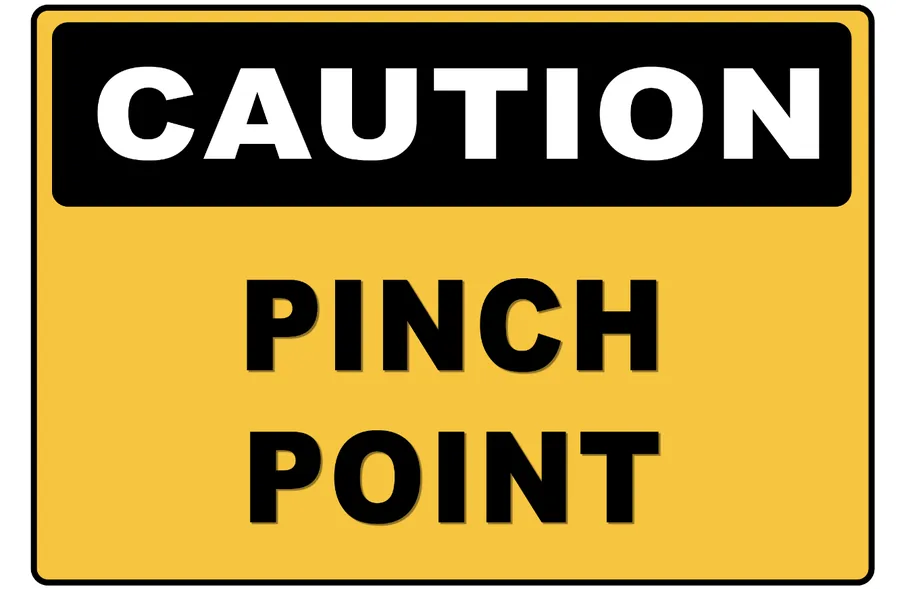 Pinch Point Caution — Hazard Signs safety sign