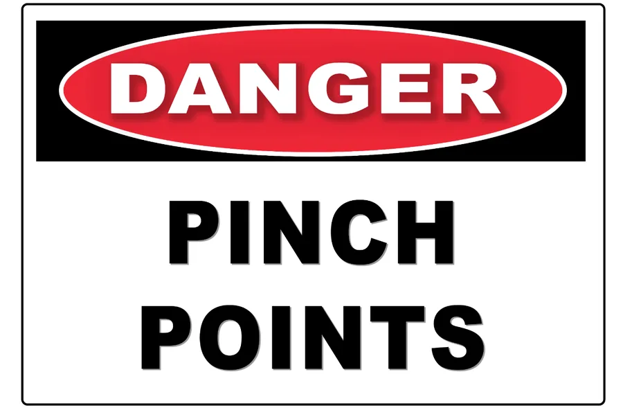 Pinch Points Danger — Hazard Signs safety sign
