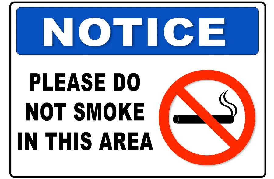 Please No Smoking — Prohibition Signs safety sign