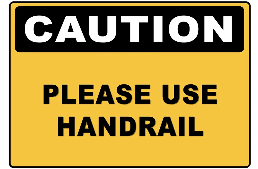 Please Use Handrail — Mandatory Signs safety sign