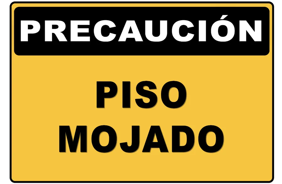 Precaucion Piso Mojado — Warning Signs safety sign