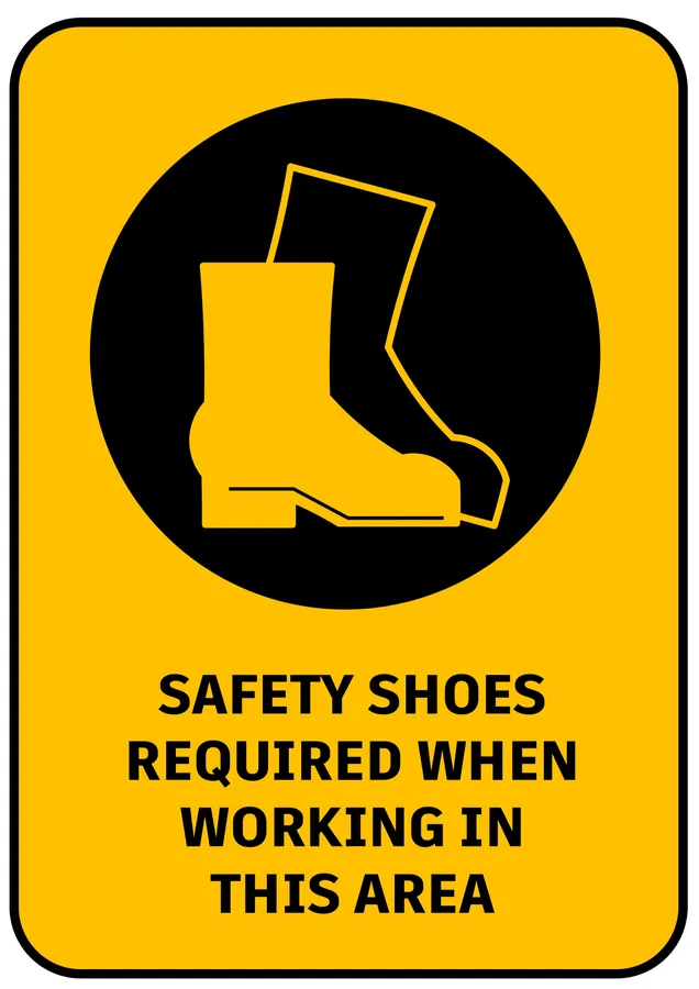 Safety Shoes Sign — PPE Signs safety sign
