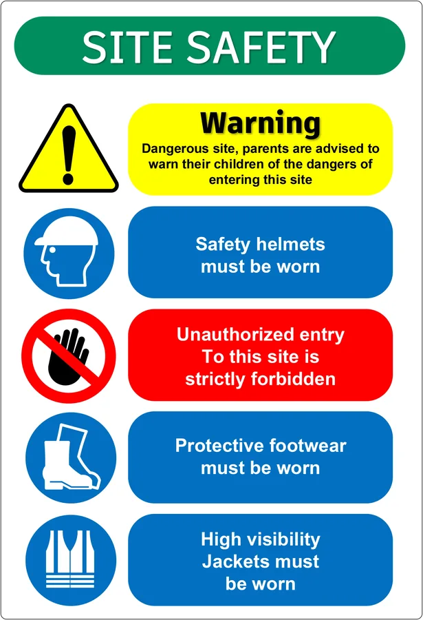 Site Safety Notice — Workplace Safety safety sign