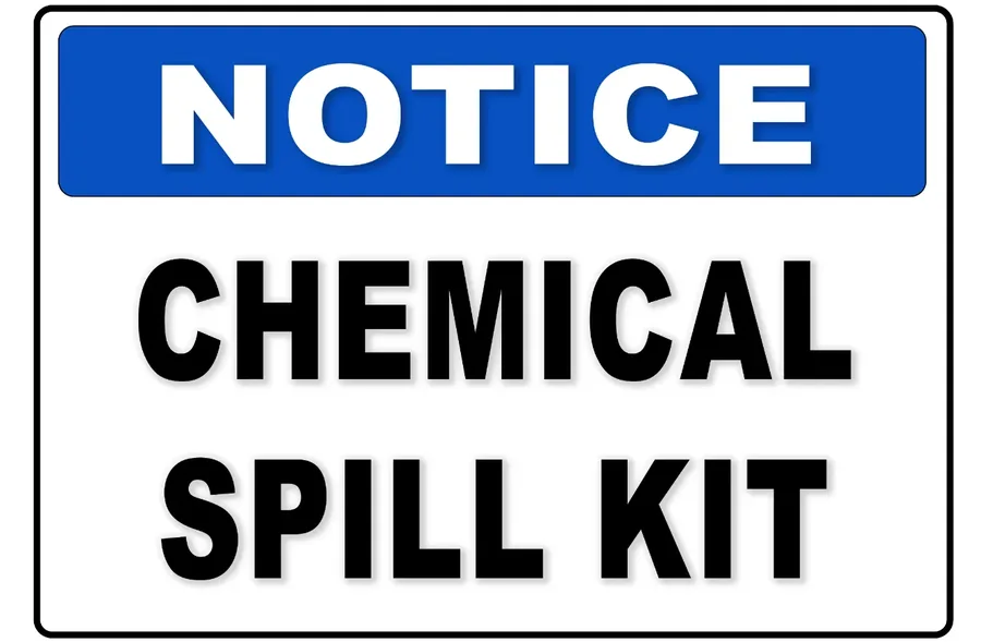 Spill Kit Notice — Hazard Signs safety sign