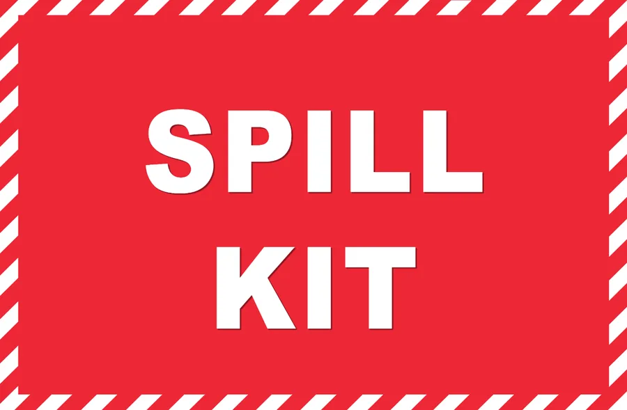 Red Spill Kit Sign — Hazard Signs safety sign